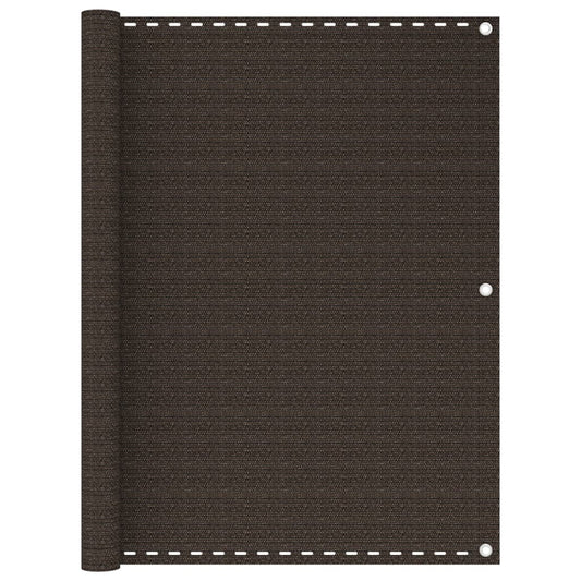 Balcony Screen Brown 120x600 cm HDPE