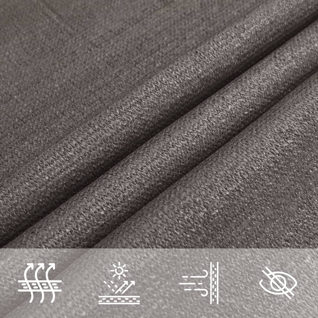 Sunshade Sail 160 g/m² Anthracite 5x5 m HDPE