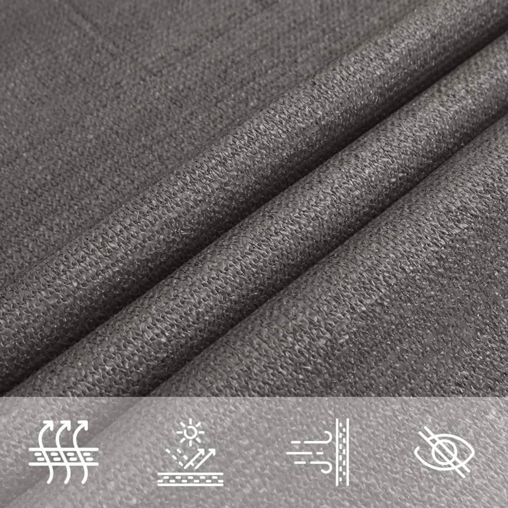 Sunshade Sail 160 g/m² Anthracite 3x5 m HDPE