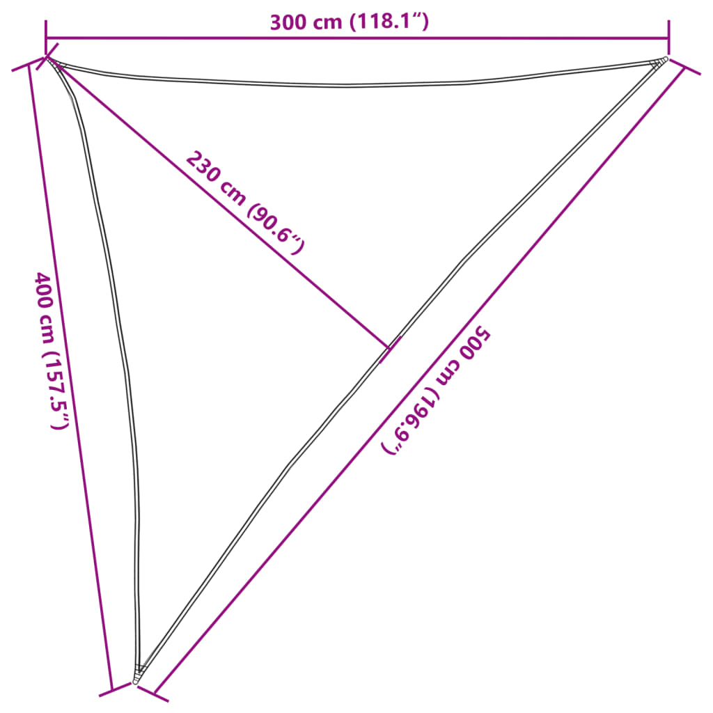 vidaXL Sunshade Sail 160 g/m² Anthracite 3x4x5 m HDPE