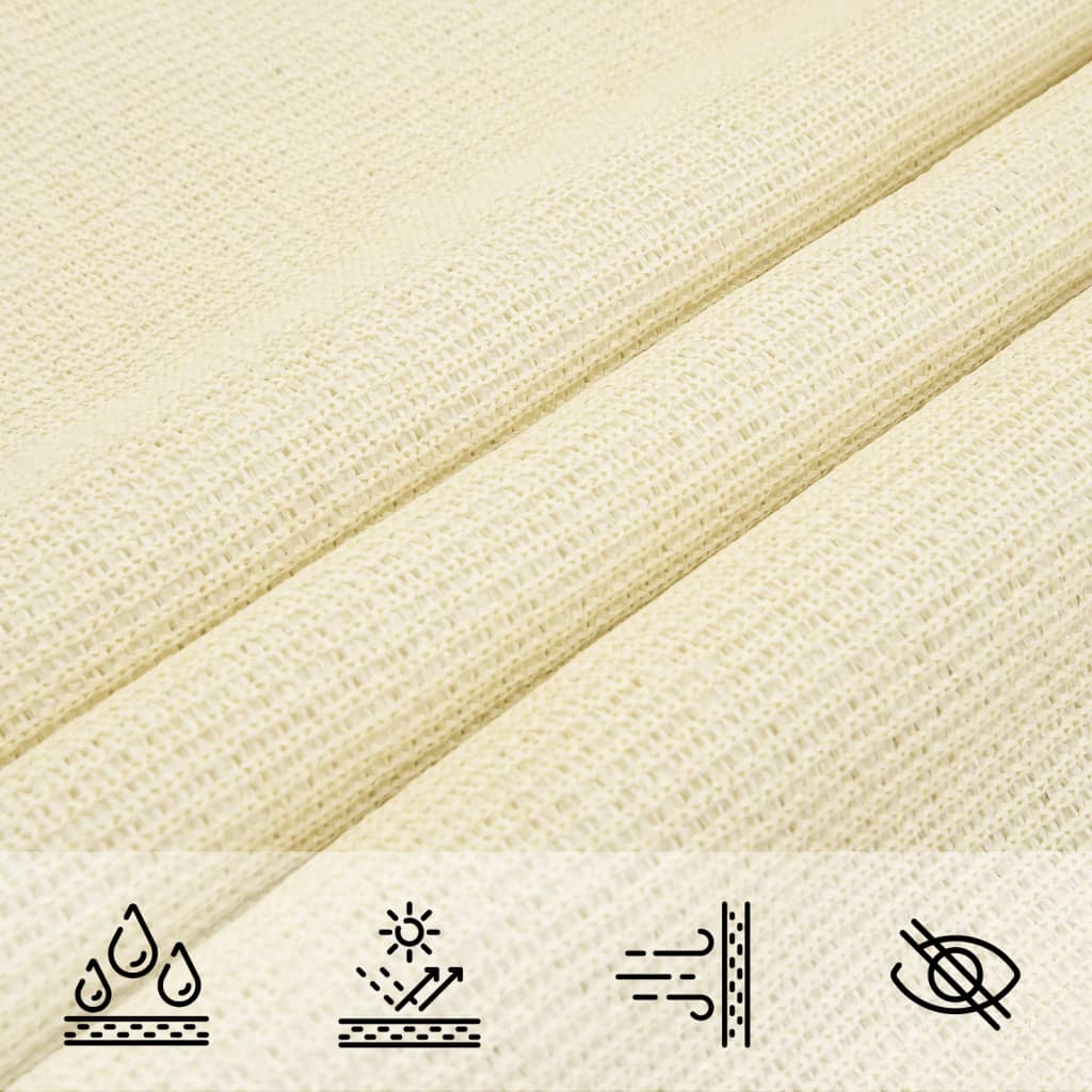 Sunshade Sail 160 g/m² Cream 2.5x3.5 m HDPE