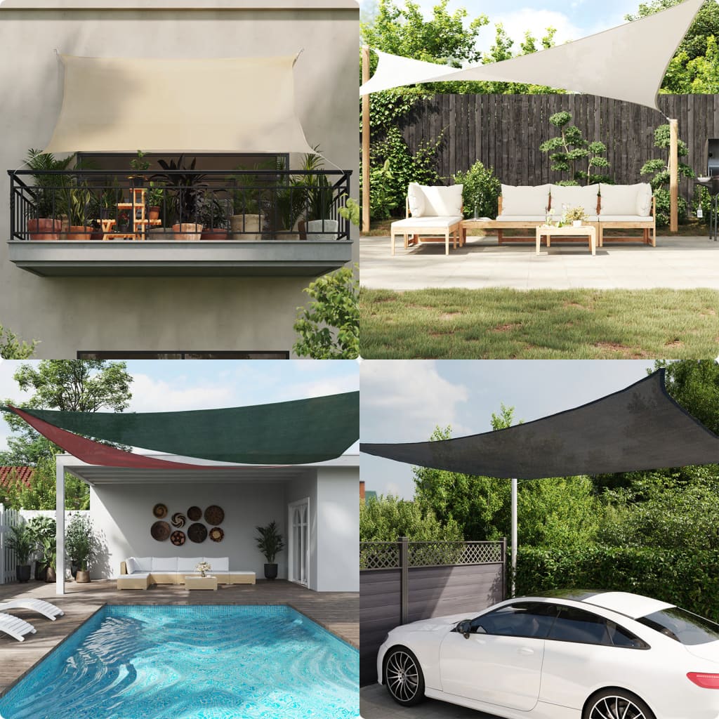 Sunshade Sail 160 g/m² Cream 2.5x3.5 m HDPE