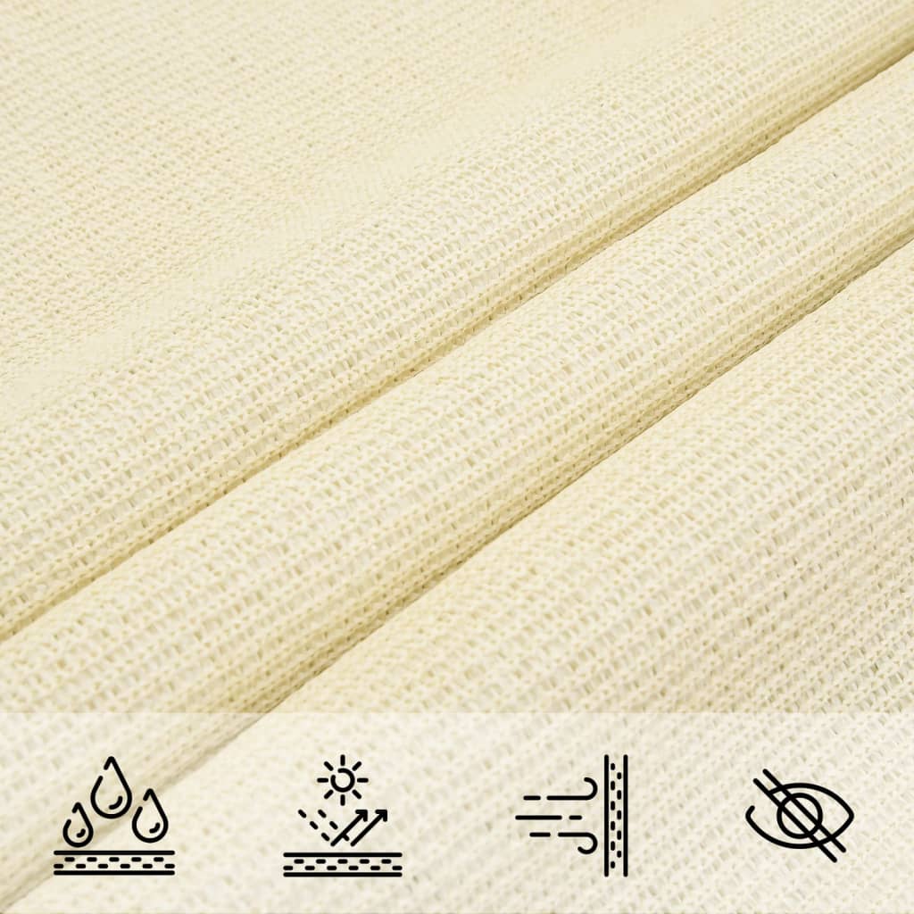 Sunshade Sail 160 g/m² Cream 3x5 m HDPE