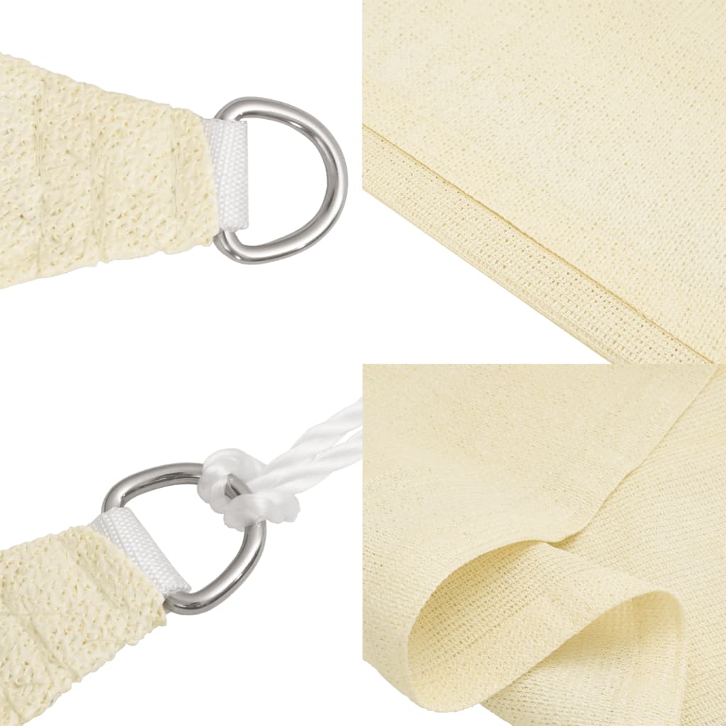 Sunshade Sail 160 g/m² Cream 5x6 m HDPE