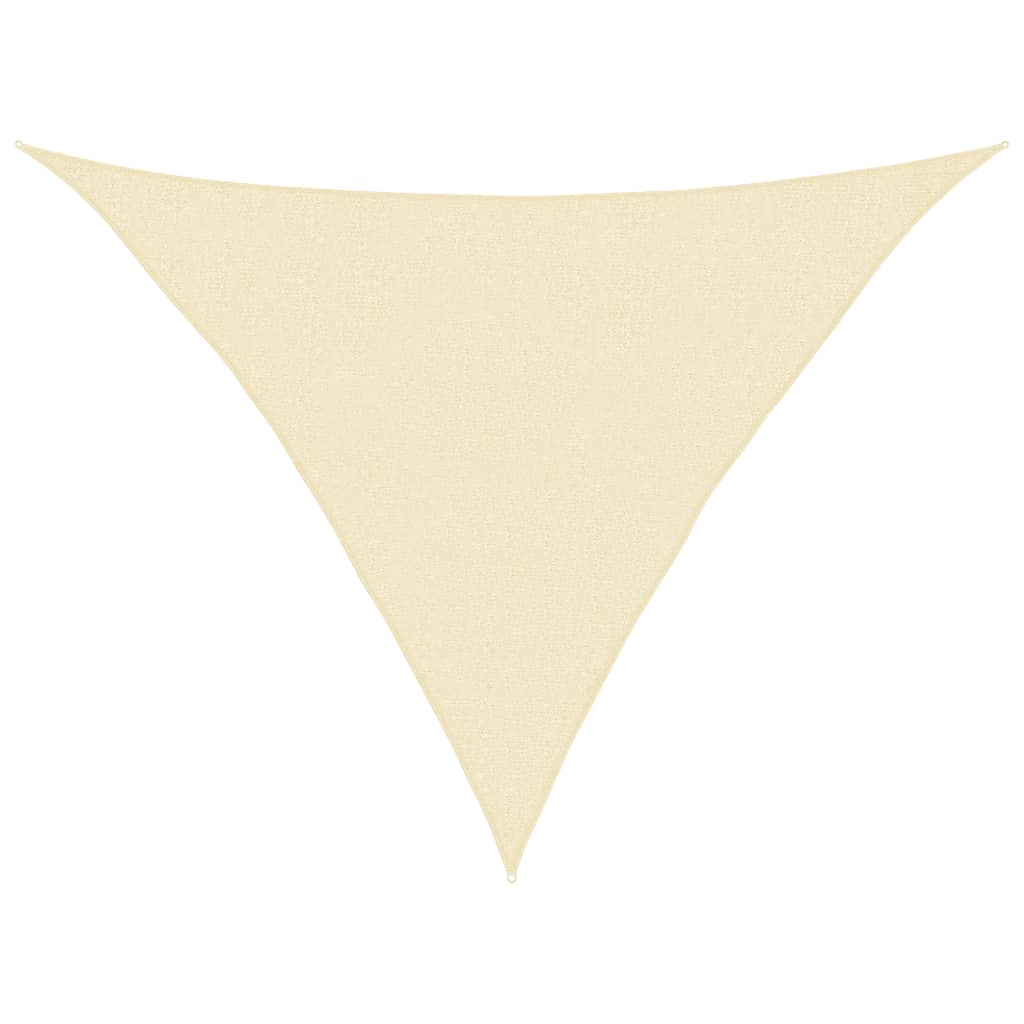 vidaXL Sunshade Sail 160 g/m² Cream 2.5x2.5x3.5 m HDPE