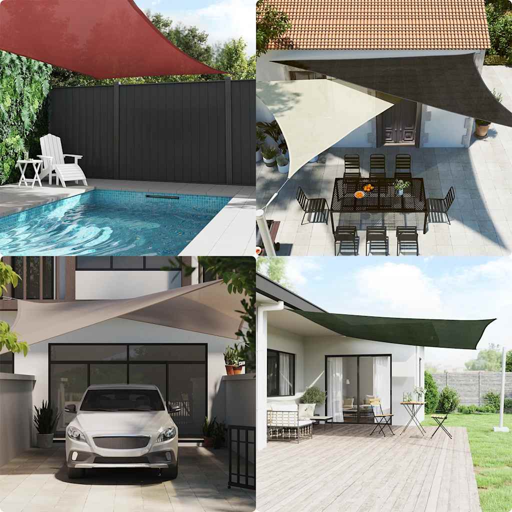 Sunshade Sail 160 g/m² White 5x7 m HDPE
