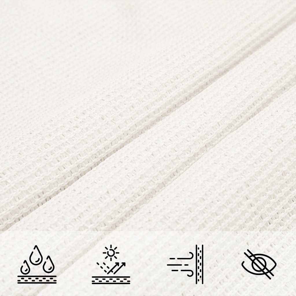 Sunshade Sail 160 g/m² White 5x7 m HDPE