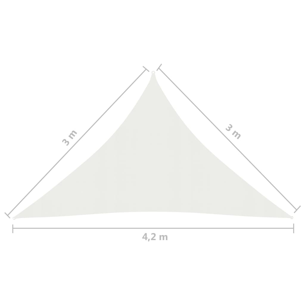 Zonnescherm Zeil 160 g/m² Wit 3x3x4,2 m HDPE