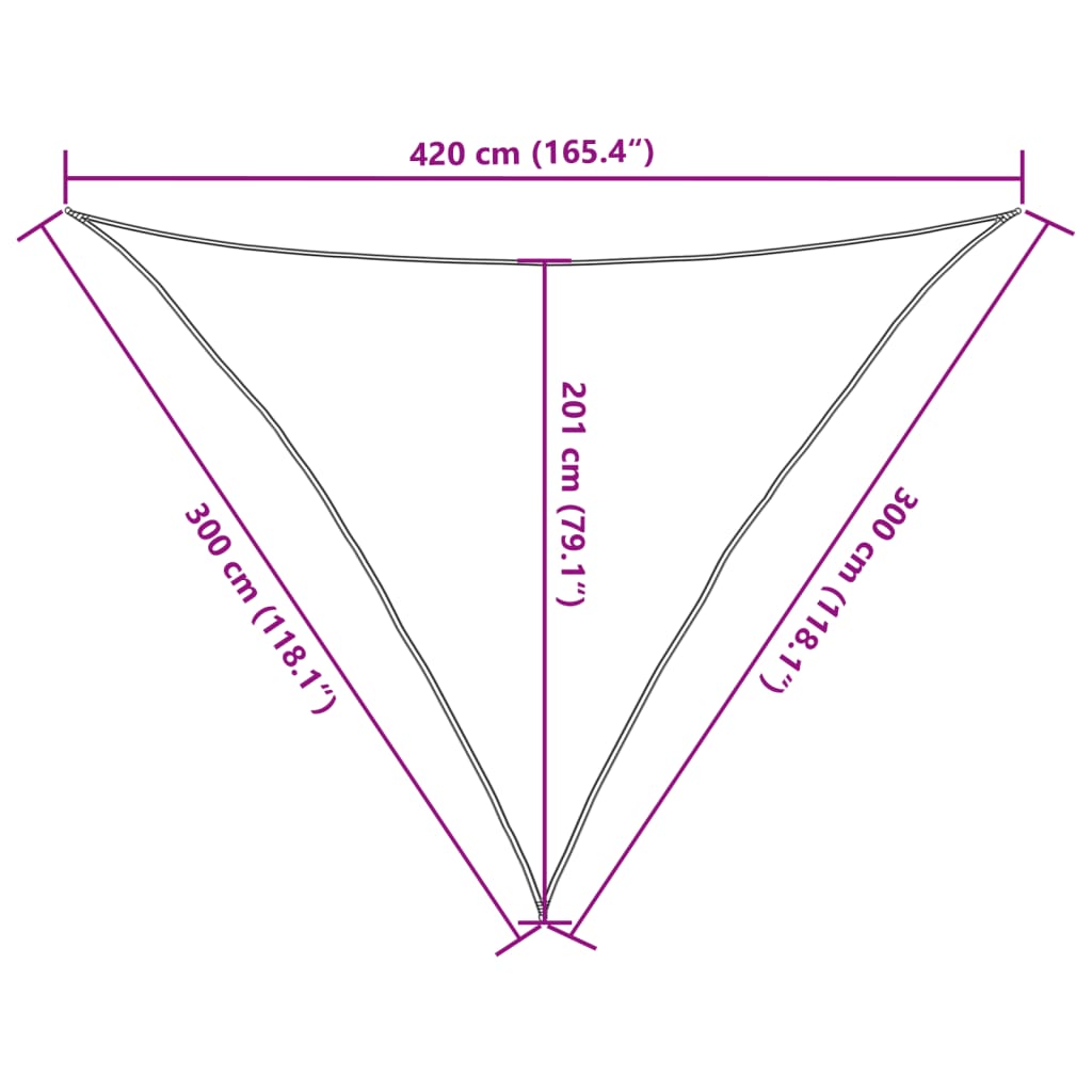 Zonnescherm Zeil 160 g/m² Wit 3x3x4,2 m HDPE