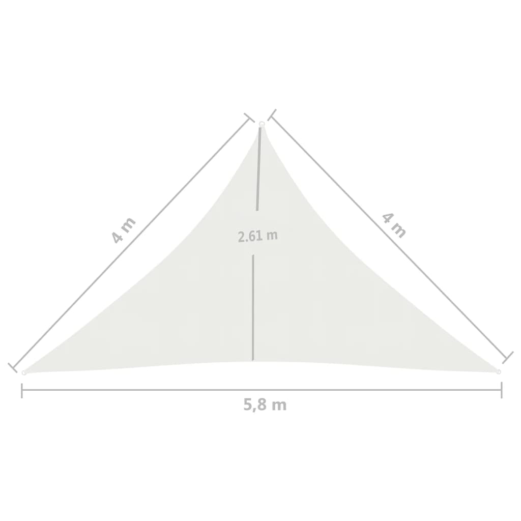 Zonnescherm Zeil 160 g/m² Wit 4x4x5,8 m HDPE