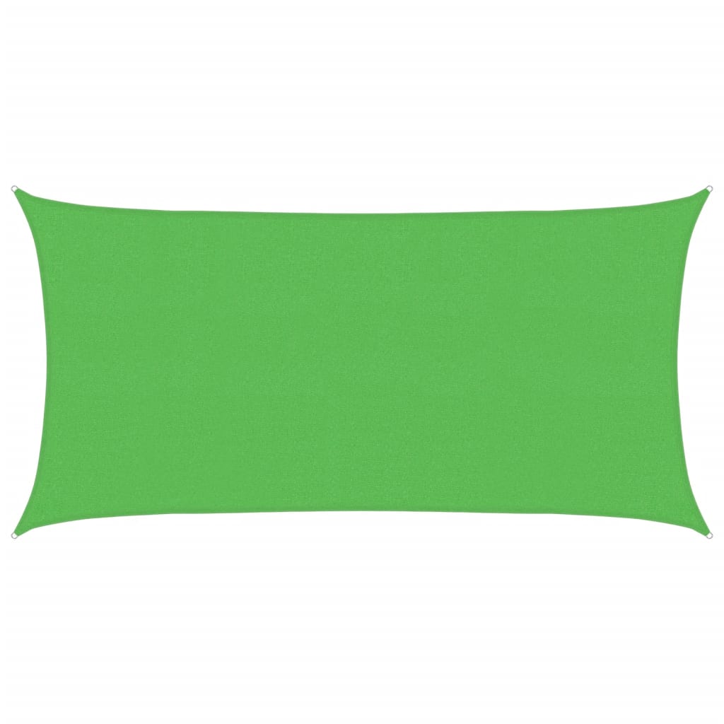 vidaXL Sunshade Sail 160 g/m² Rectangular Light Green 2x3.5 m HDPE