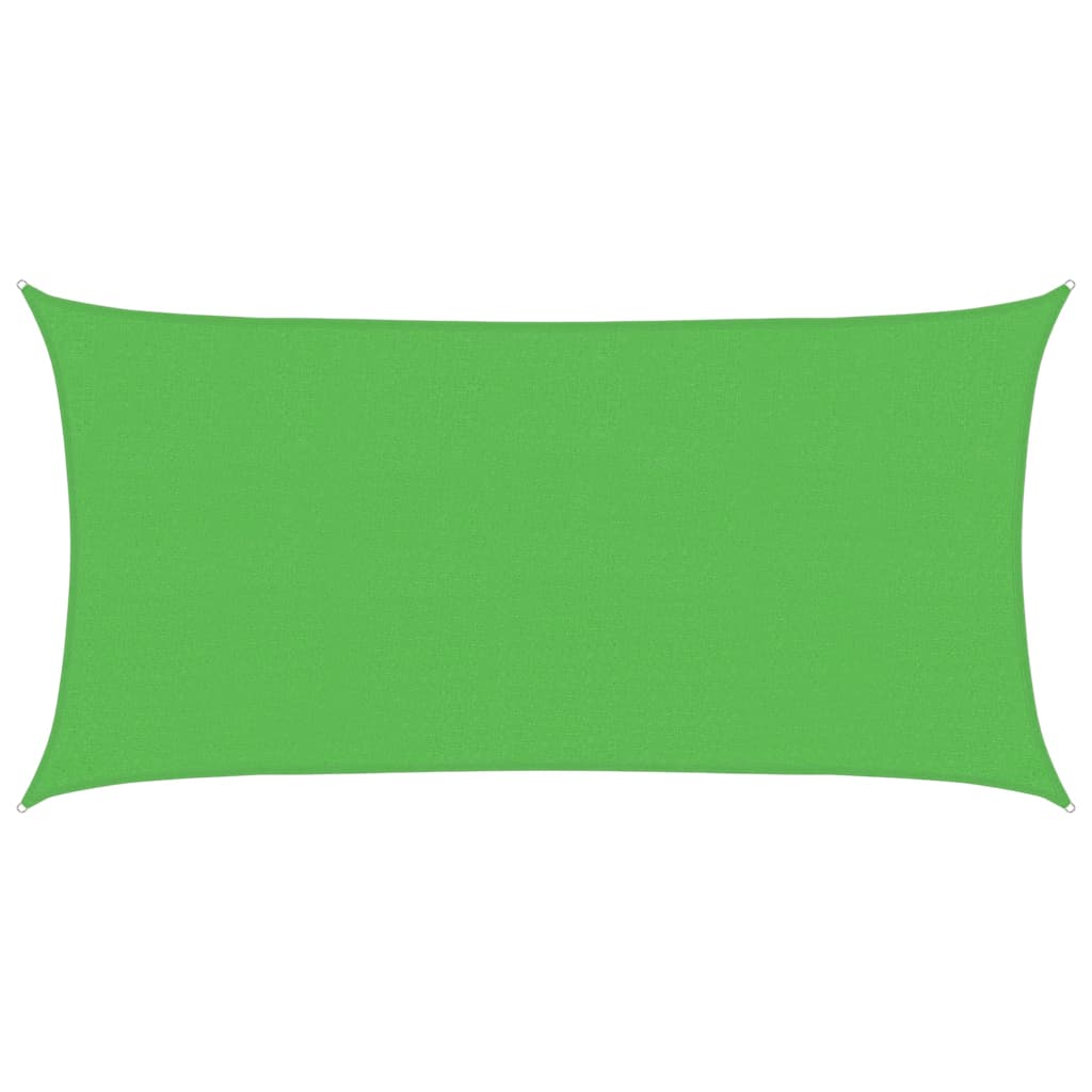 Sunshade Sail 160 g/m² Rectangular Light Green 2x3.5 m HDPE
