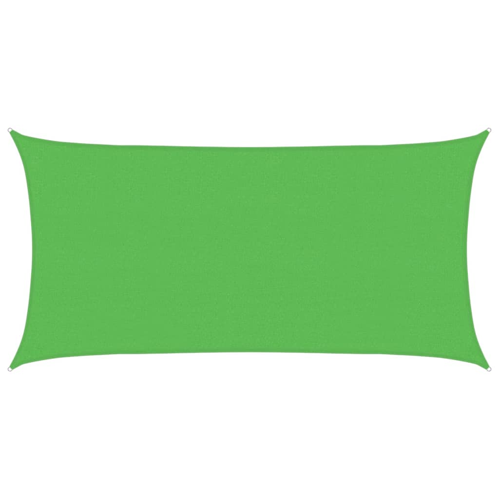 vidaXL Sunshade Sail 160 g/m² Rectangular Light Green 2.5x5 m HDPE