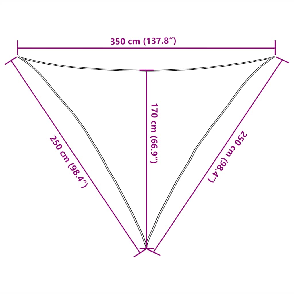 Sunshade Sail 160 g/m² Light Green 2.5x2.5x3.5 m HDPE