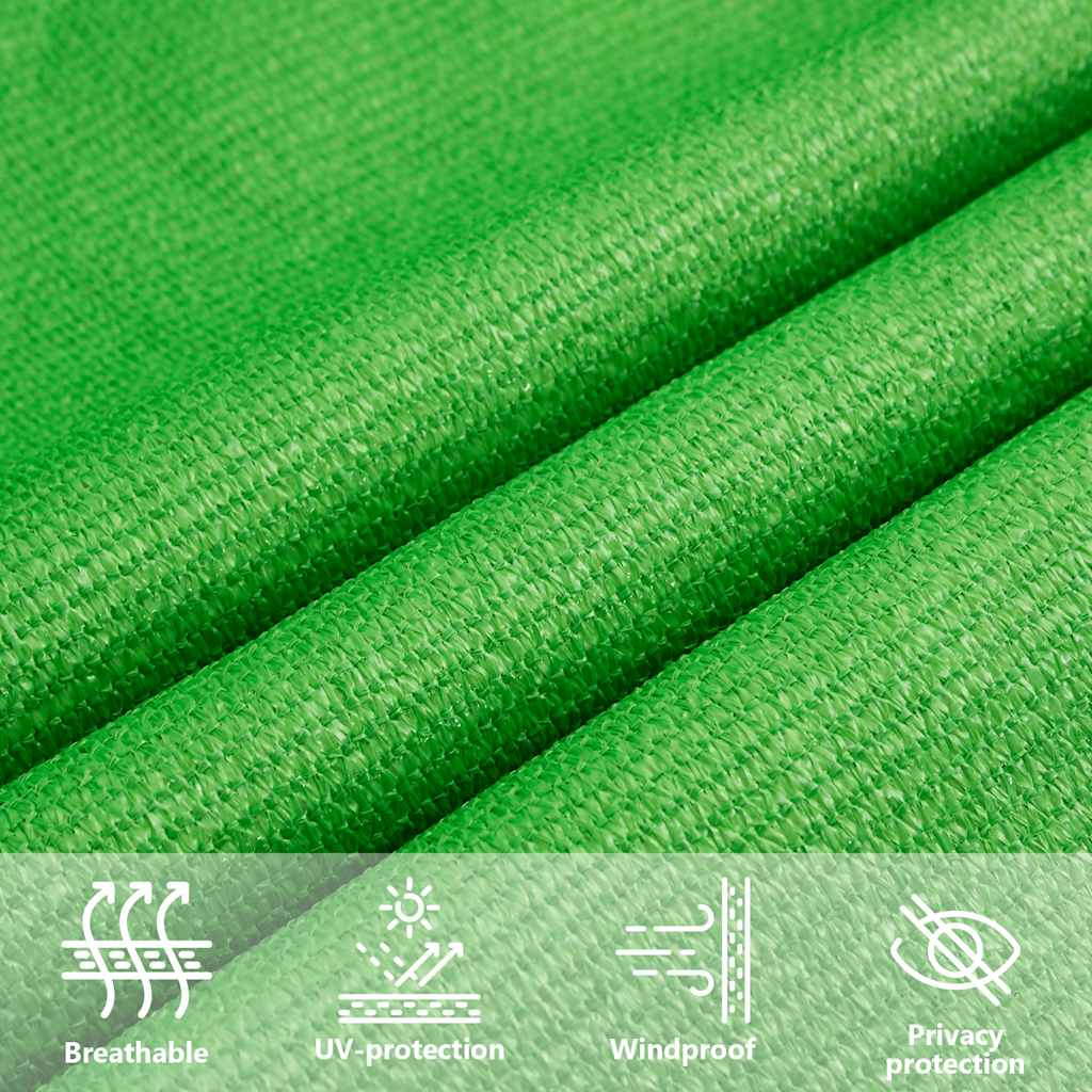 Sunshade Sail 160 g/m² Light Green 2.5x2.5x3.5 m HDPE