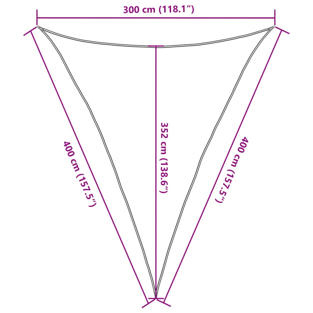 Zonneschermzeil 160 g/m² Lichtgroen 3x4x4 m HDPE