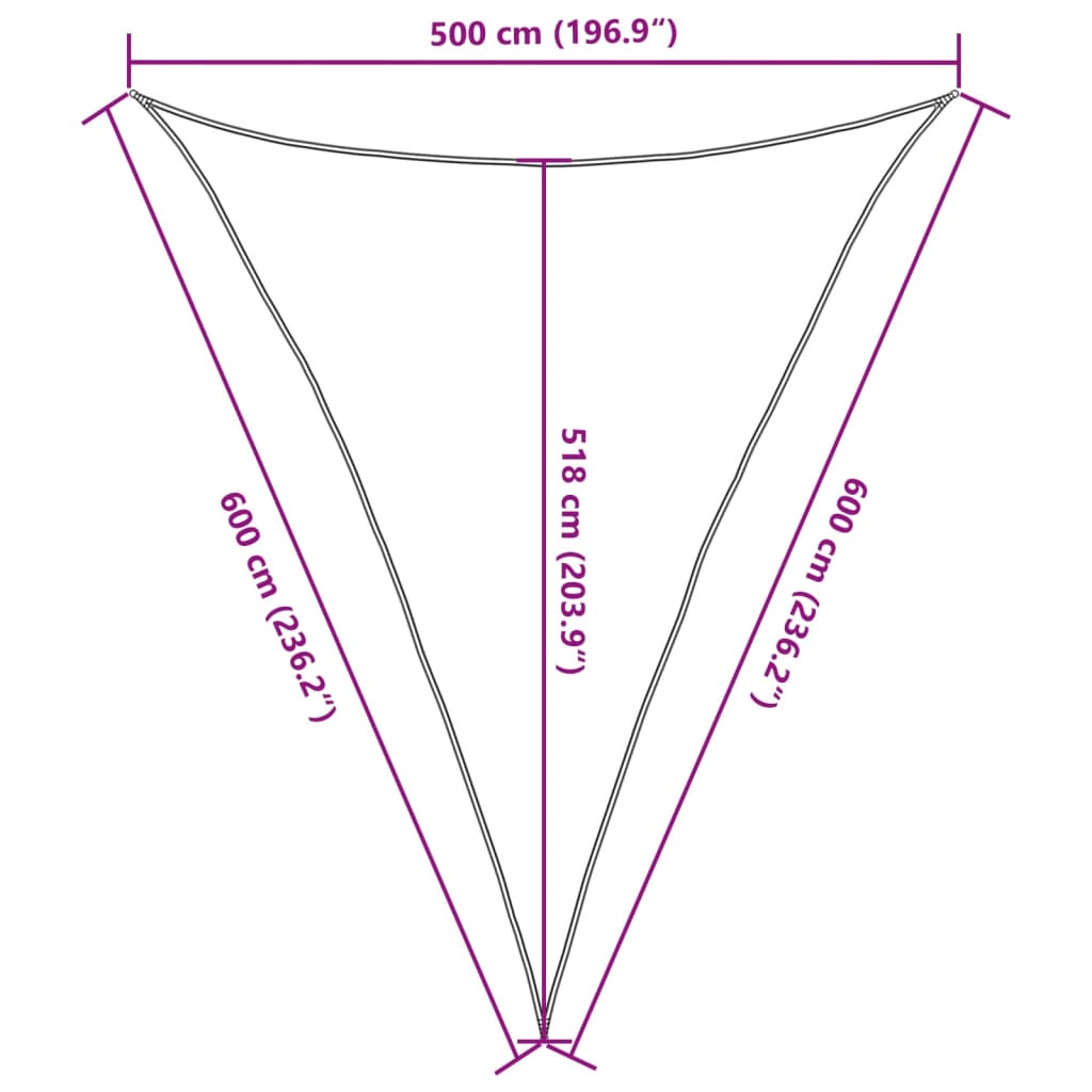 Sunshade Sail 160 g/m² Light Green 5x6x6 m HDPE