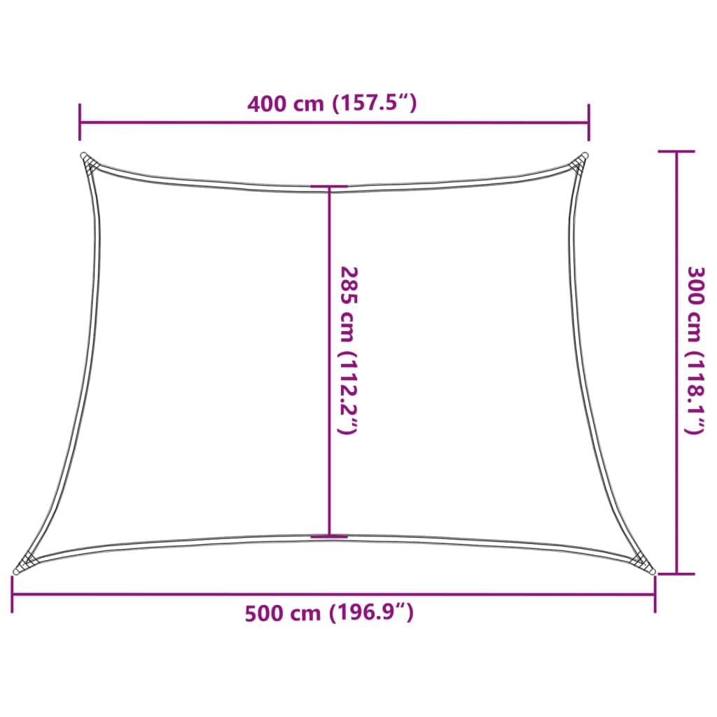 vidaXL Sunshade Sail 160 g/m² Light Green 4/5x3 m HDPE