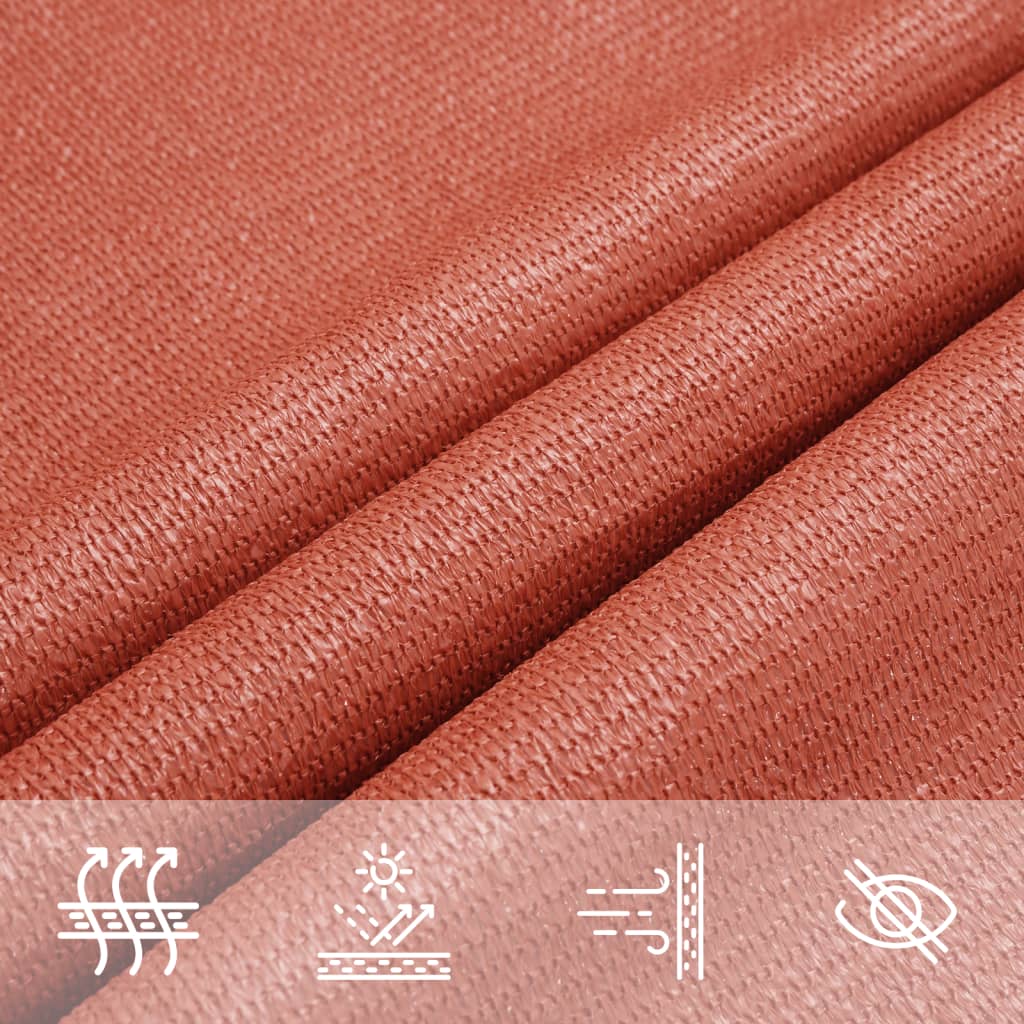 vidaXL Sunshade Sail 160 g/m² Terracotta 2x2 m HDPE