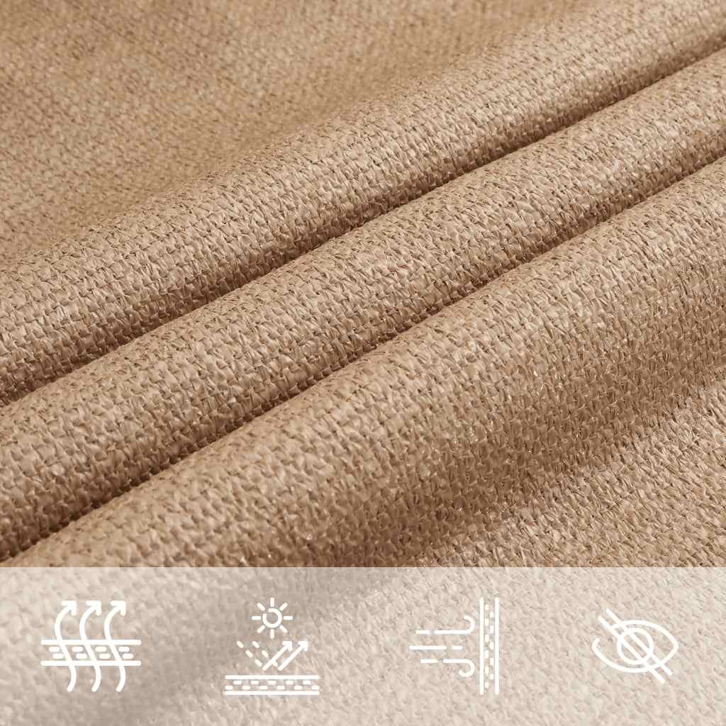 Sunshade Sail 160 g/m² Taupe 2x2 m HDPE