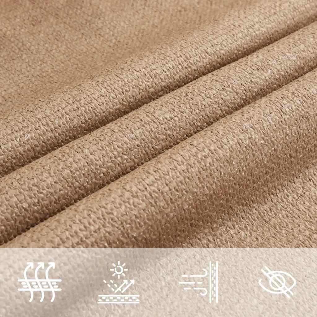 Sunshade Sail 160 g/m² Taupe 2.5x2.5 m HDPE