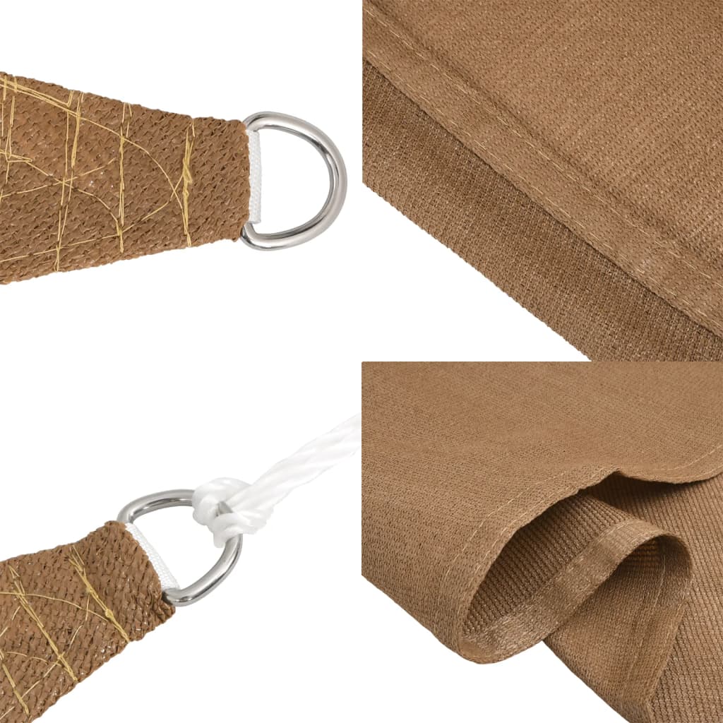 vidaXL Sunshade Sail 160 g/m² Taupe 6x6 m HDPE