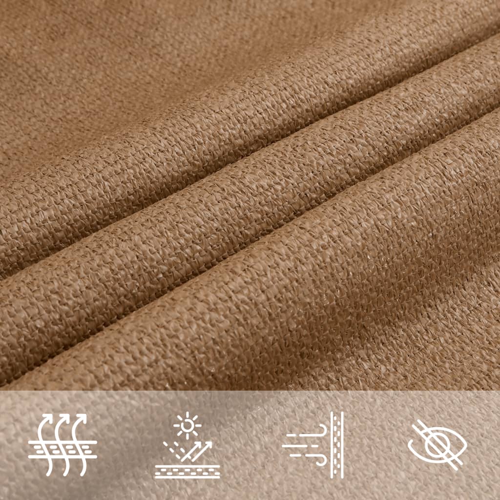 vidaXL Sunshade Sail 160 g/m² Taupe 2x5 m HDPE