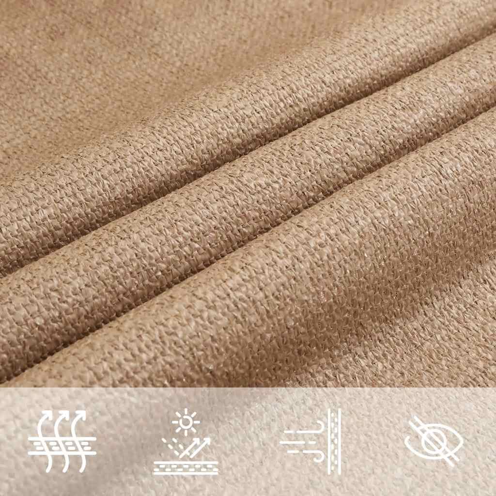 Sunshade Sail 160 g/m² Taupe 3x3x4.2 m HDPE