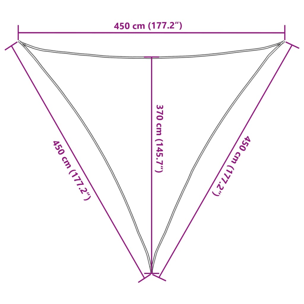 Zonnescherm Zeil 160 g/m² Taupe 4,5x4,5x4,5 m HDPE