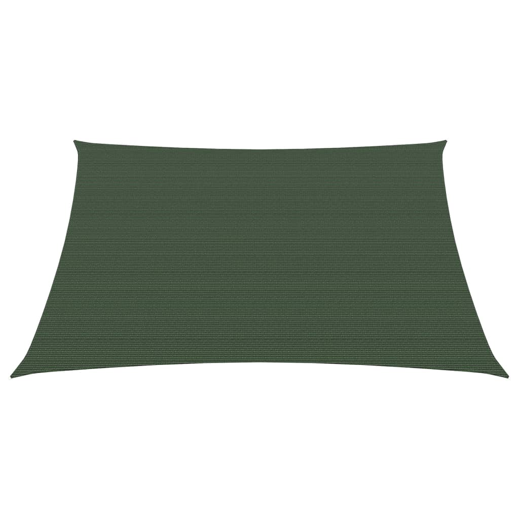 vidaXL Sunshade Sail 160 g/m² Dark Green 2.5x2.5 m HDPE