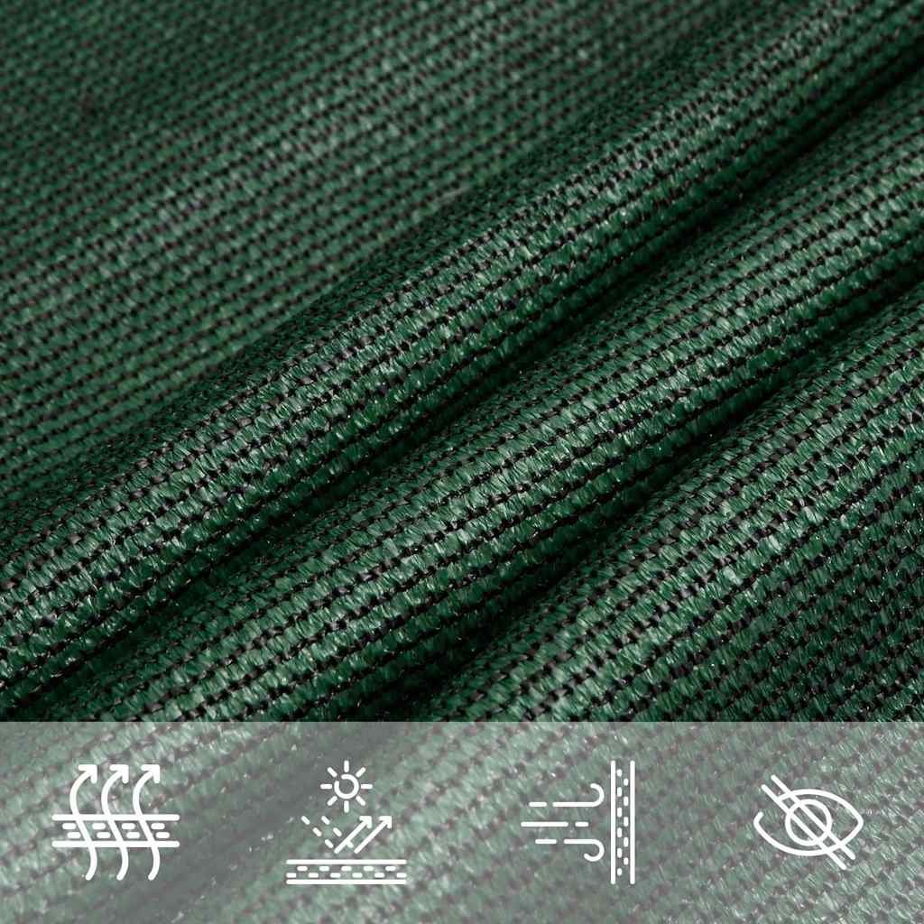 Sunshade Sail 160 g/m² Dark Green 3x3 m HDPE