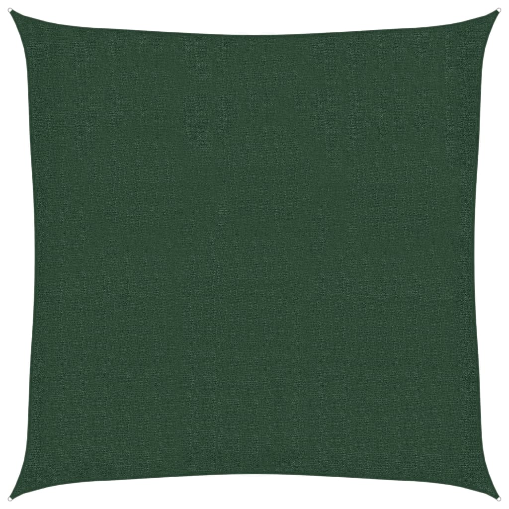 Sunshade Sail 160 g/m² Dark Green 3.6x3.6 m HDPE