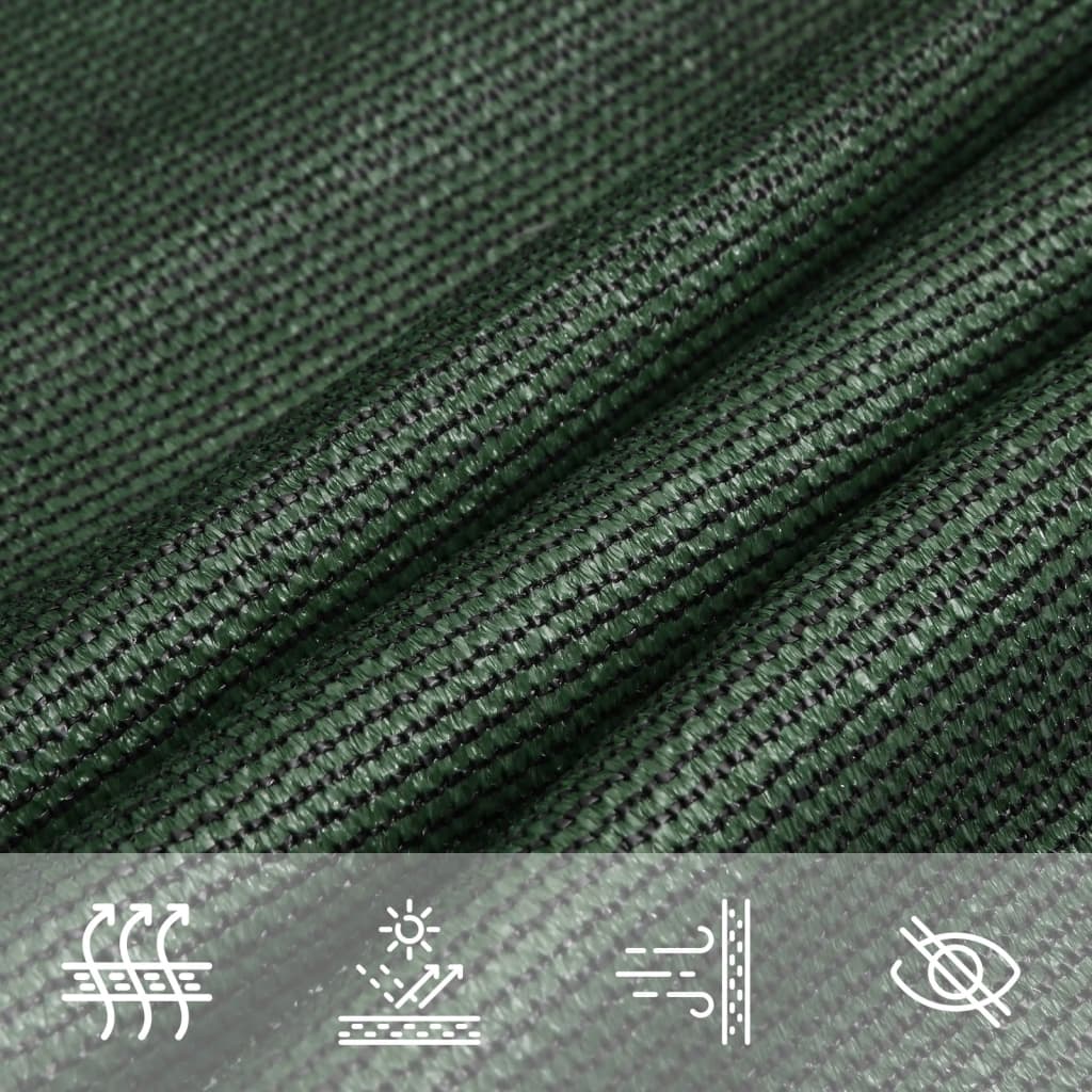 Sunshade Sail 160 g/m² Dark Green 3.6x3.6 m HDPE
