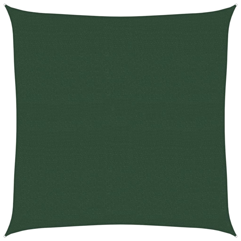 vidaXL Sunshade Sail 160 g/m² Dark Green 4x4 m HDPE