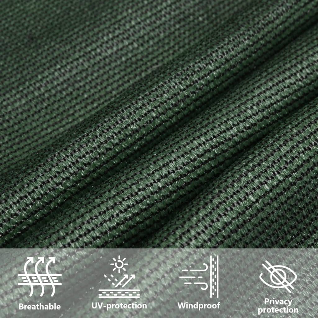 vidaXL Sunshade Sail 160 g/m² Dark Green 4x4 m HDPE