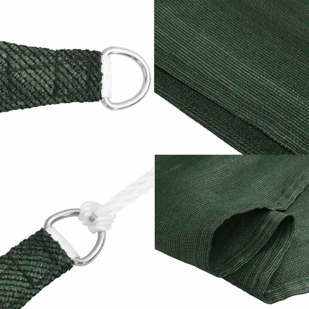 vidaXL Sunshade Sail 160 g/m² Dark Green 5x5 m HDPE