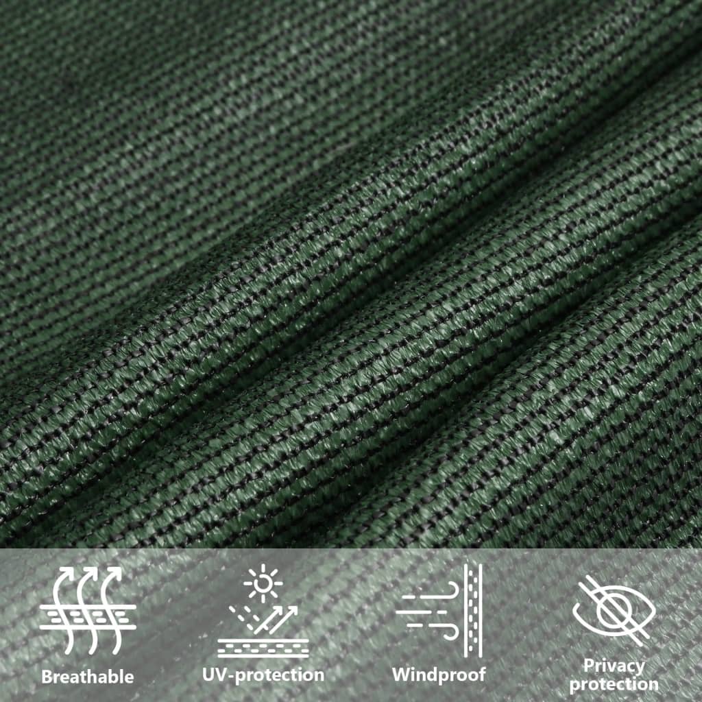 vidaXL Sunshade Sail 160 g/m² Dark Green 2x2.5 m HDPE