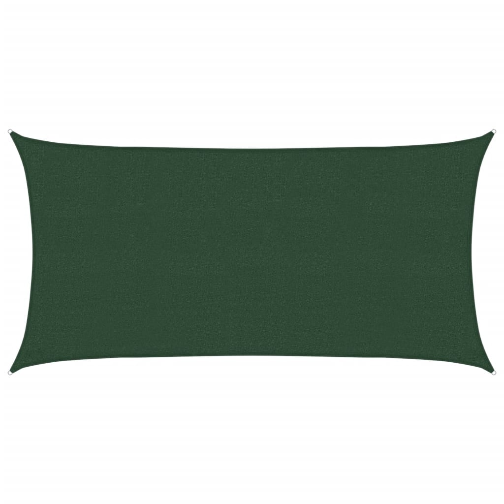 vidaXL Sunshade Sail 160 g/m² Dark Green 2.5x4.5 m HDPE