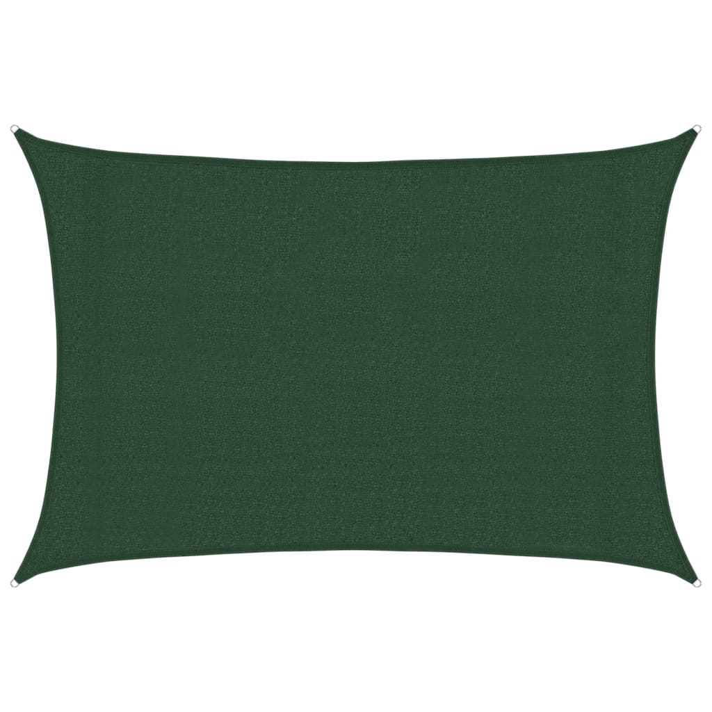 vidaXL Sunshade Sail 160 g/m² Dark Green 3x4 m HDPE