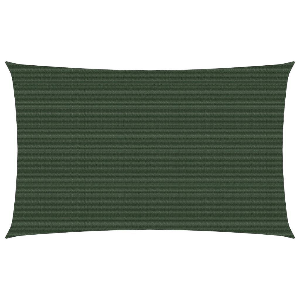 vidaXL Sunshade Sail 160 g/m² Dark Green 3x5 m HDPE