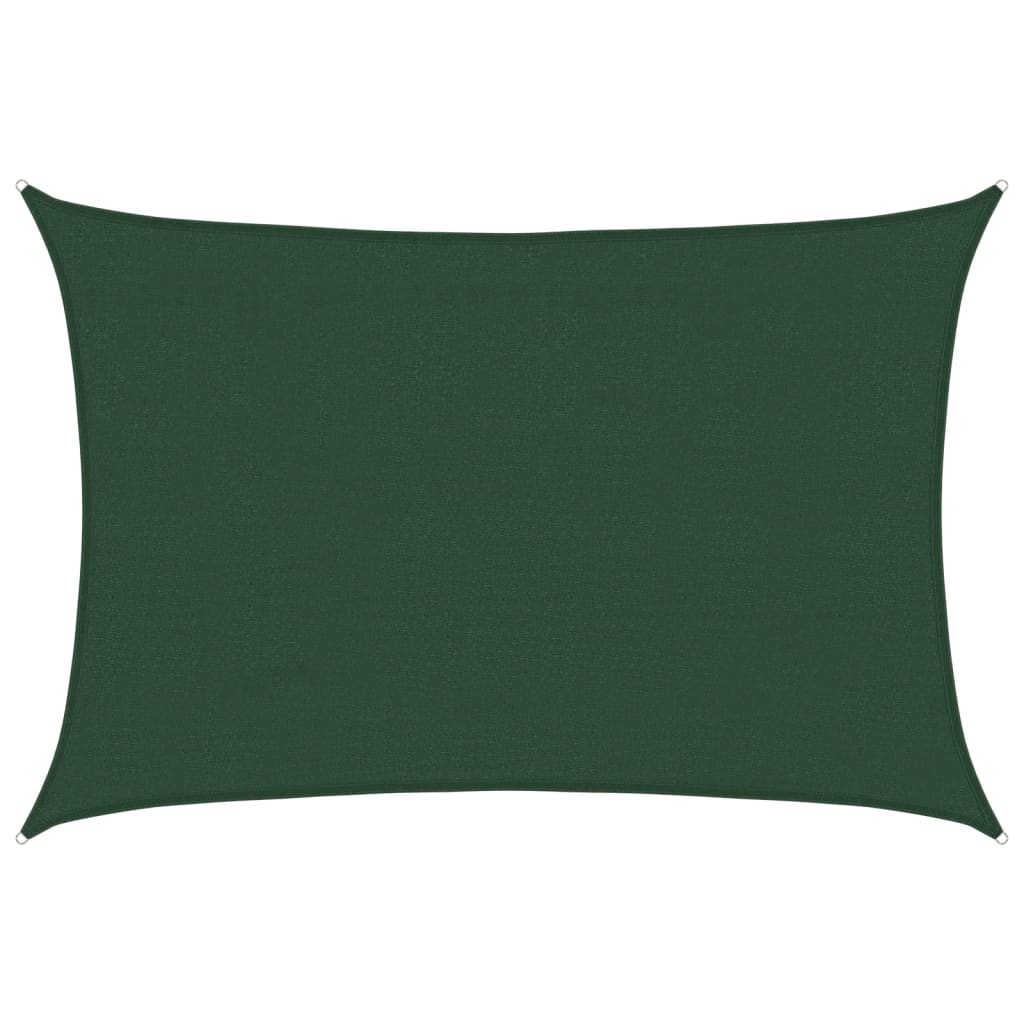 vidaXL Sunshade Sail 160 g/m² Dark Green 4x5 m HDPE