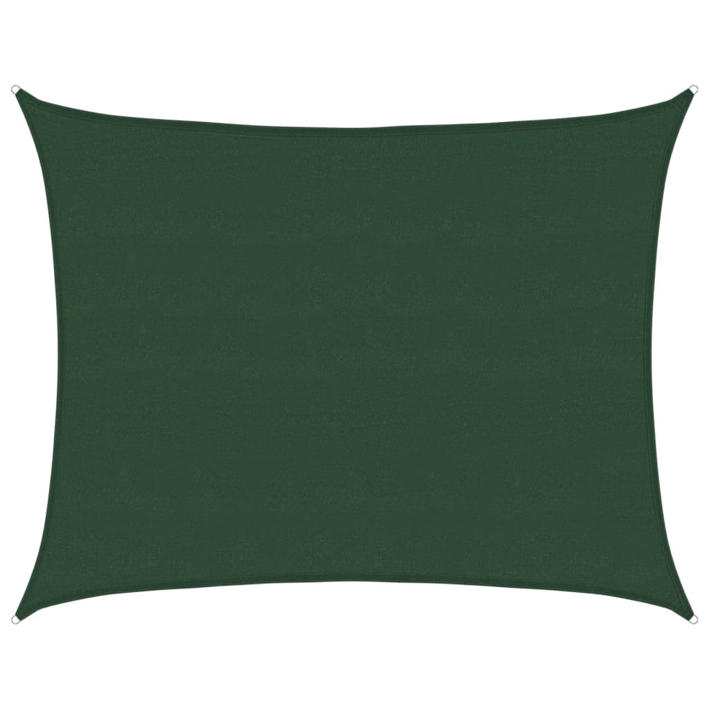 vidaXL Sunshade Sail 160 g/m² Dark Green 6x7 m HDPE