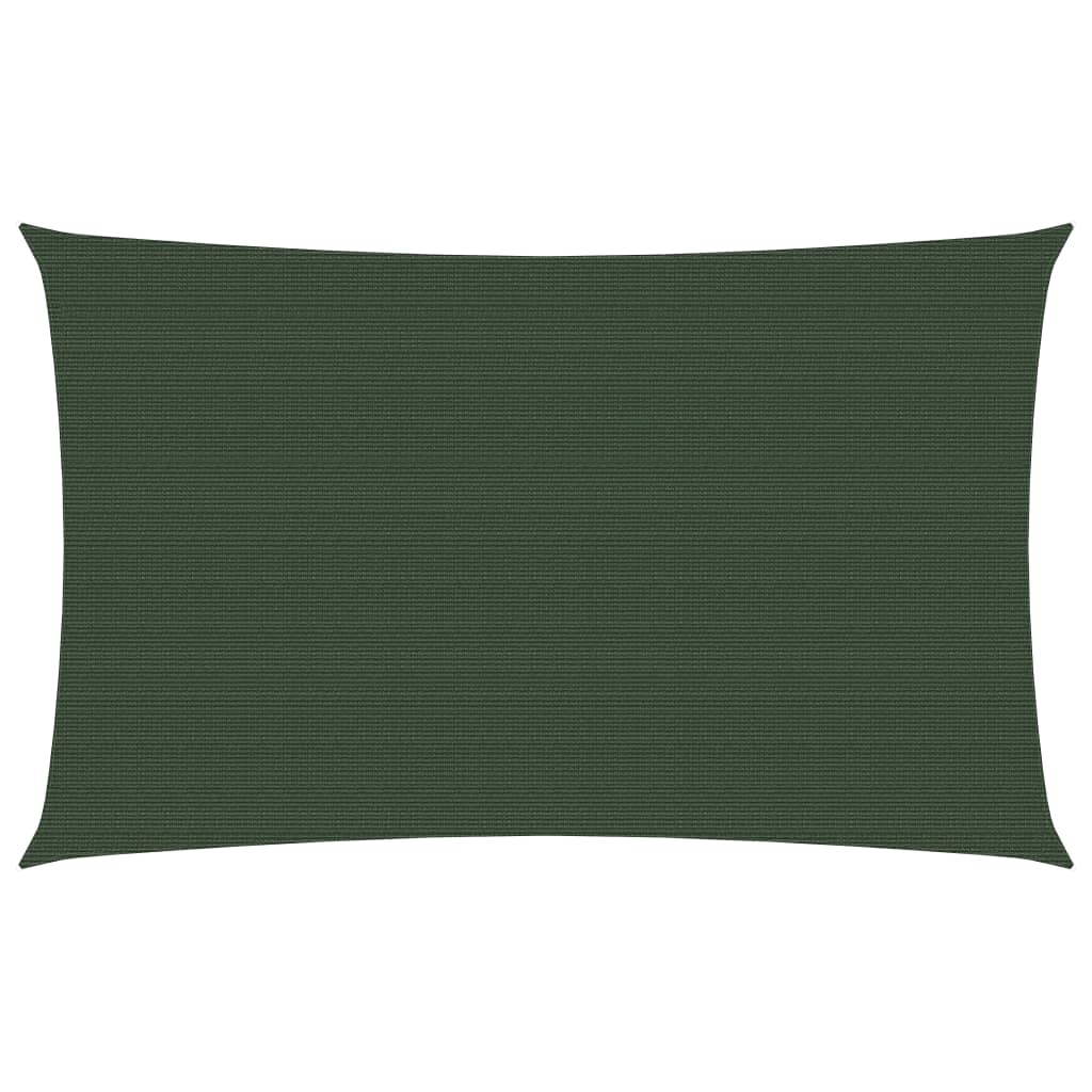 vidaXL Sunshade Sail 160 g/m² Dark Green 6x8 m HDPE