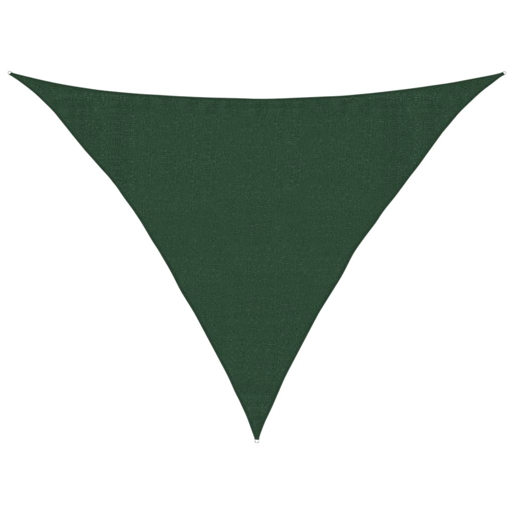 vidaXL Sunshade Sail 160 g/m² Dark Green 3.5x3.5x4.9 m HDPE