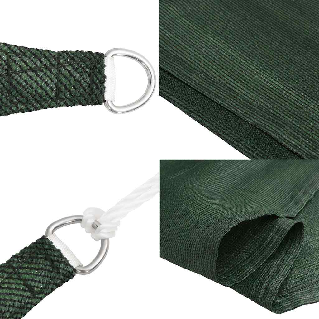 311478 vidaXL Sunshade Sail 160 g/m² Dark Green 4x4x4 m HDPE