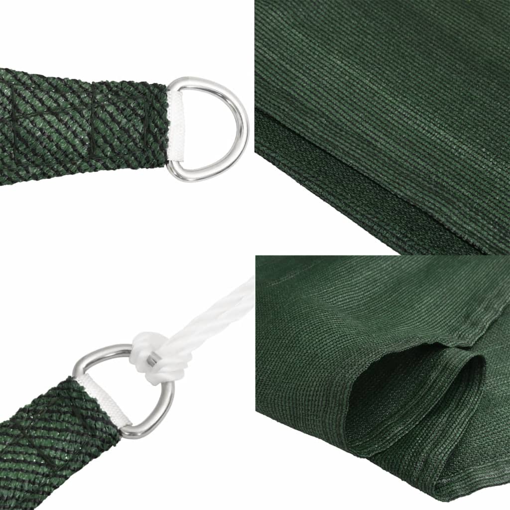 Sunshade Sail 160 g/m² Dark Green 4x4x5.8 m HDPE