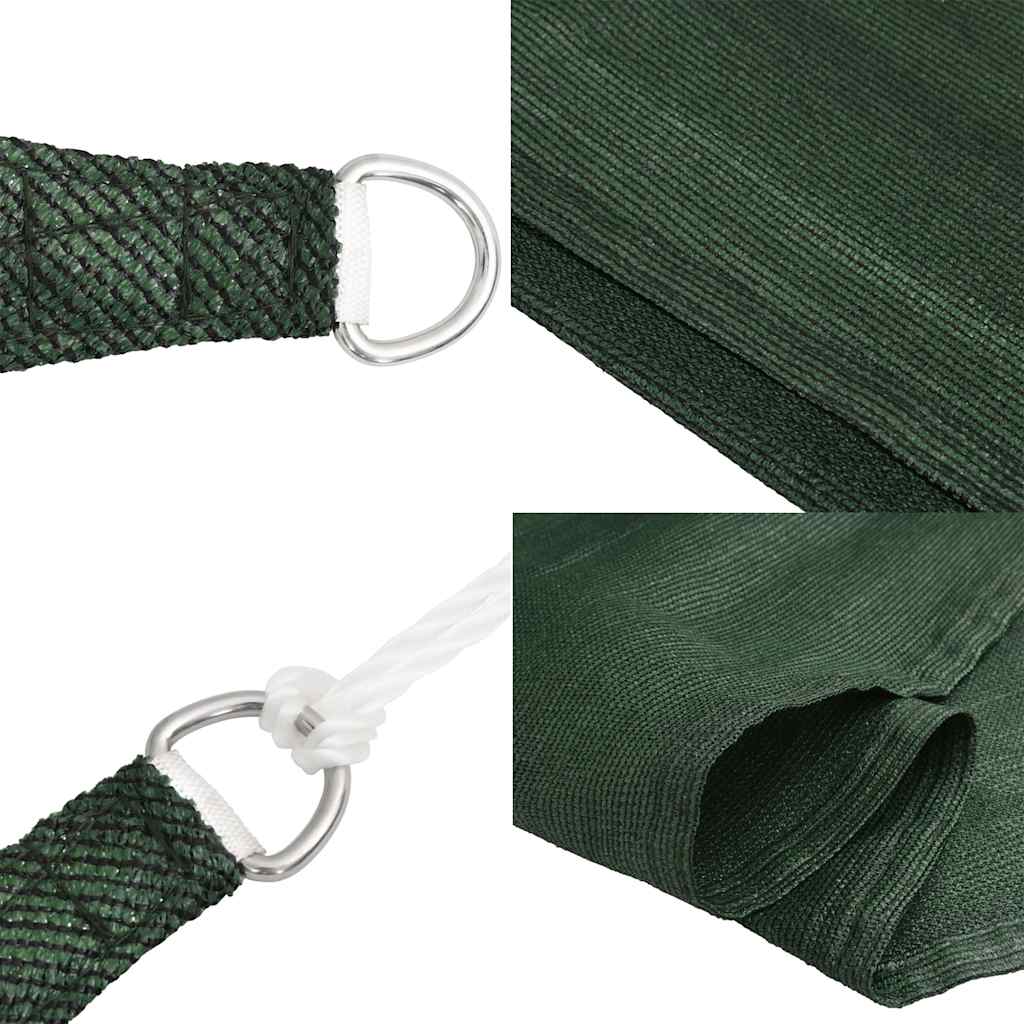 Sunshade Sail 160 g/m² Dark Green 5x7x7 m HDPE