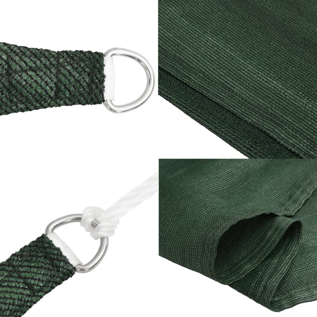 vidaXL Sunshade Sail 160 g/m² Dark Green 5x5x6 m HDPE