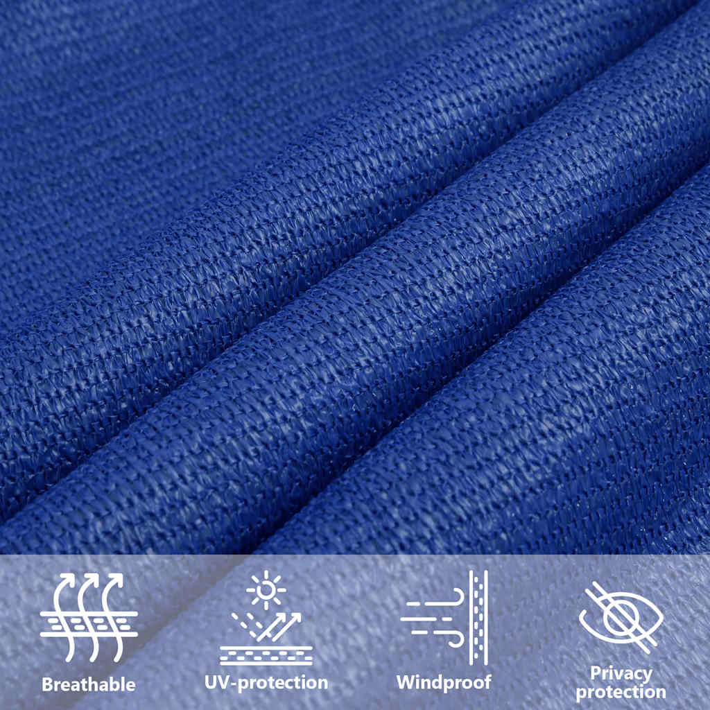Sunshade Sail 160 g/m² Square Blue 7x7 m HDPE