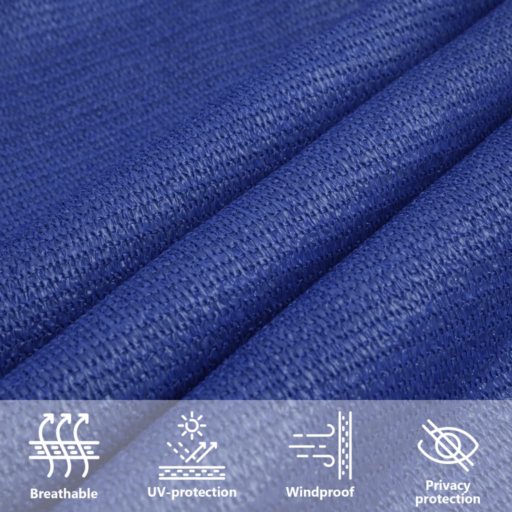 Sunshade Sail 160 g/m² Blue 2.5x2.5x3.5 m HDPE